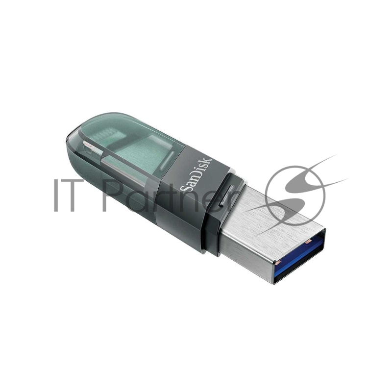 Флеш Диск Sandisk 128Gb iXpand Flip SDIX90N-128G-GN6NE USB3.1 зеленый/серебристый