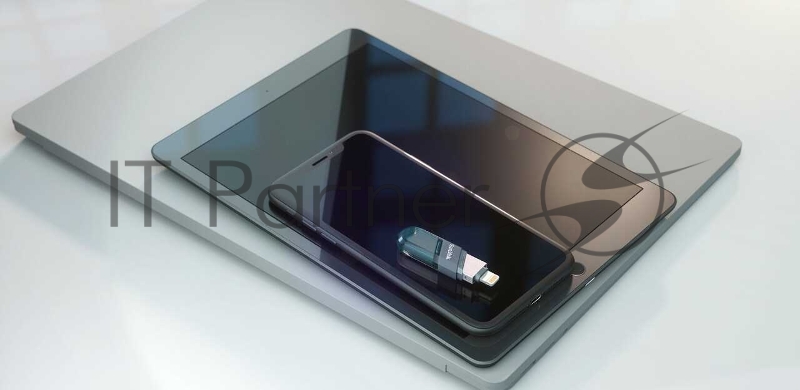 Флеш Диск Sandisk 128Gb iXpand Flip SDIX90N-128G-GN6NE USB3.1 зеленый/серебристый