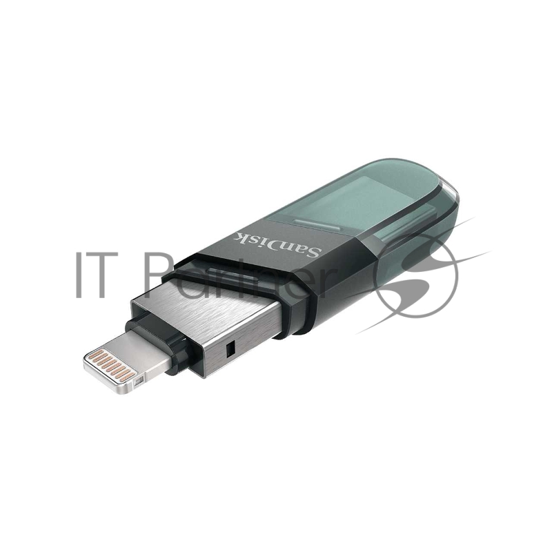 Флеш Диск Sandisk 128Gb iXpand Flip SDIX90N-128G-GN6NE USB3.1 зеленый/серебристый