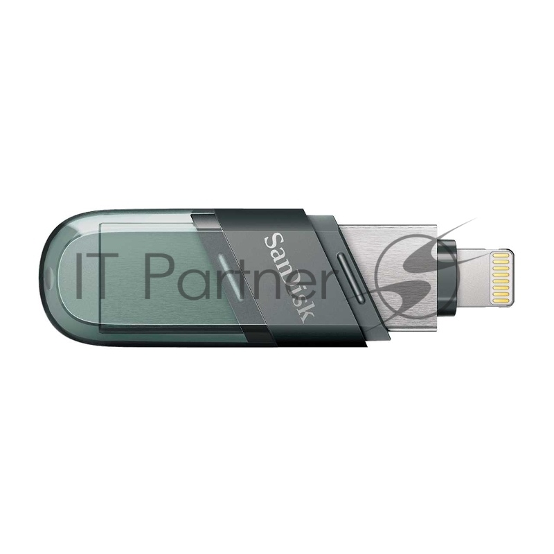Флеш Диск Sandisk 128Gb iXpand Flip SDIX90N-128G-GN6NE USB3.1 зеленый/серебристый