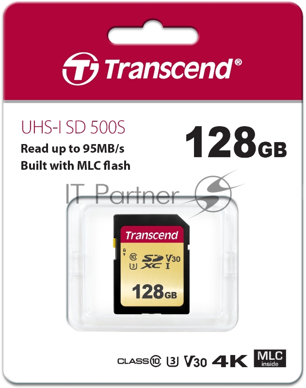 Флеш карта SD 128GB Transcend SDХC UHS-I U3, MLC
