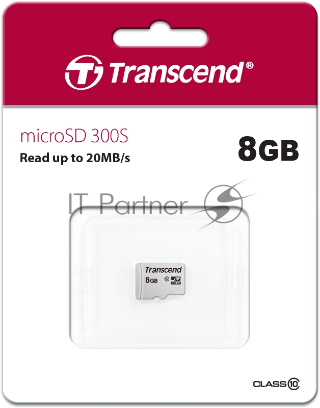 Флеш карта microSDHC 8Gb Class10 Transcend TS8GUSD300S w/o adapter