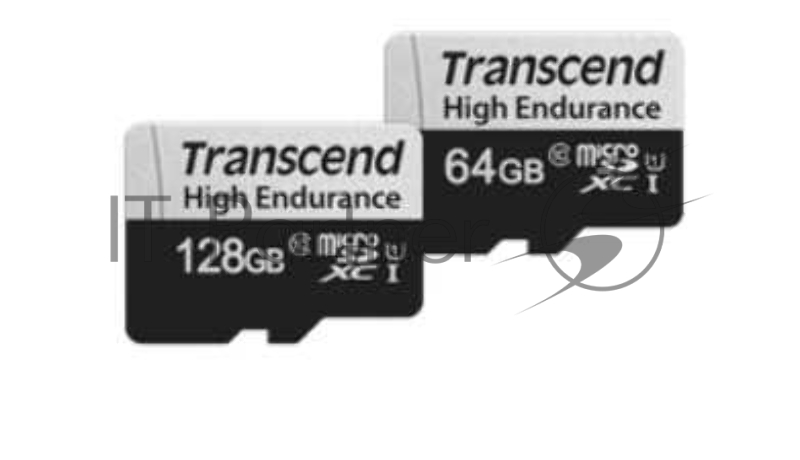 Флеш карта microSD 64GB Transcend microSDXC Class 10, UHS-I U1, High Endurance, (SD адаптер), R/W: 100/45 MB/s, 3D TLC