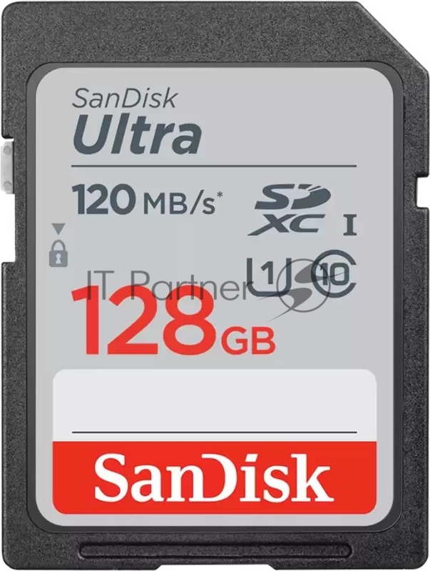 Флеш карта SD 128GB SanDisk SDXC Class 10 UHS-I Ultra 120MB/s
