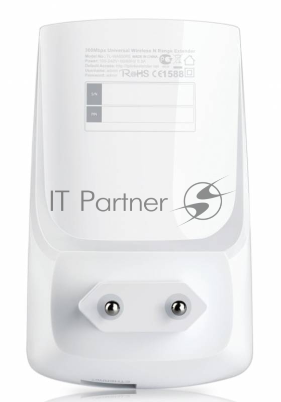 Адаптер TP-Link SOHO TL-WA850RE 300Mbps WiFi Range Extender/Entertainment Adapter, Atheros, 2T2R, 2.4GHz, 802.11n/g/b, Ranger Extender button, Range extender mode, with internal Antennas, support IGMP for IPTV поставляется без кабеля RJ-45