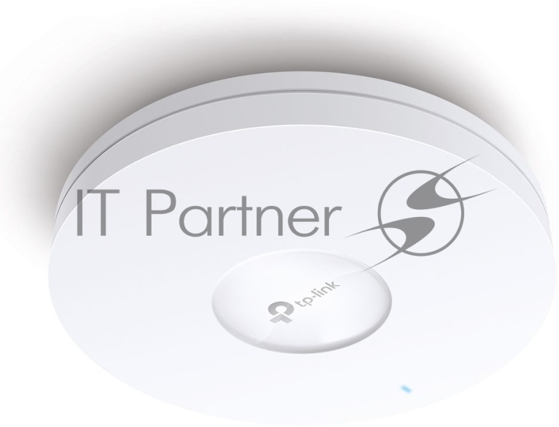 Точка доступа TP-Link 11AX dual-band ceiling access point, up to 1200 Mbit / s at 5 GHz and up to 574 Mbit / s at 2.4 GHz, 1 10/100/1000Mbps LAN port, support PoE 802.3at standard, support BSS coloring, Seamless Roaming, Mesh, Band Steering, Airtime