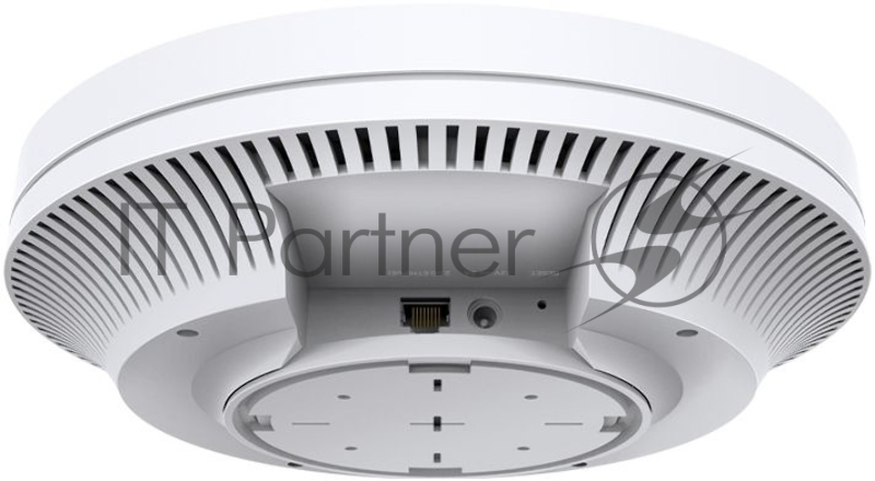 Точка доступа TP-Link 11AX dual-band ceiling access point, up to 1200 Mbit / s at 5 GHz and up to 574 Mbit / s at 2.4 GHz, 1 10/100/1000Mbps LAN port, support PoE 802.3at standard, support BSS coloring, Seamless Roaming, Mesh, Band Steering, Airtime