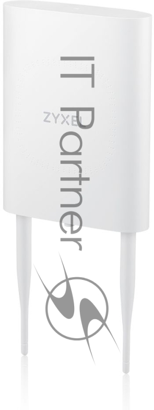 Гибридная уличная точка доступа Zyxel NebulaFlex NWA55AXE, 802.11a/b/g/n/ac/ax (2,4 и 5 ГГц), внешние антенны 2x2 (в комплекте), до 575+1200 Мбит/с, 1xLAN GE, защита от 4G/5G, без поддержки Captive po