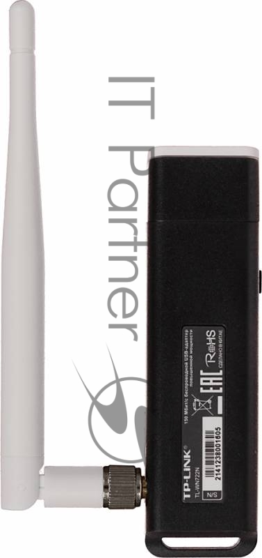 Адаптер TP-Link SOHO TL-WN722N 150Mbps High Gain Wireless N USB Adapter with Cradle, Atheros, 1T1R, 2.4GHz, 802.11n/g/b, 1 detachable antenna