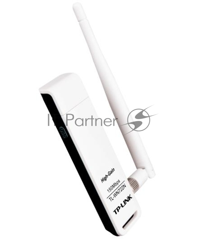 Адаптер TP-Link SOHO TL-WN722N 150Mbps High Gain Wireless N USB Adapter with Cradle, Atheros, 1T1R, 2.4GHz, 802.11n/g/b, 1 detachable antenna