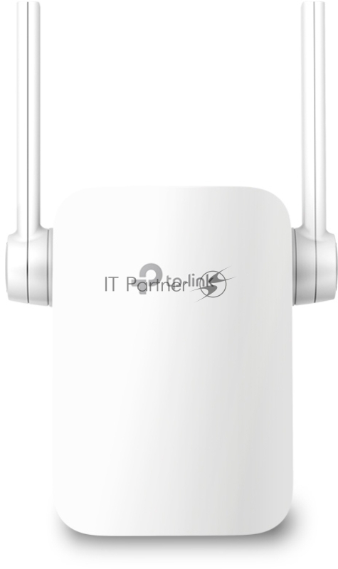 Усилитель TP-Link Wi-Fi AC750 Wi-Fi Range Extender, Wall Plugged, 433Mbps at 5GHz + 300Mbps at 2.4GHz, 802.11ac/a/b/g/n, 1 10/100M LAN, WPS button, 2 fixed antennas поставляется без кабеля RJ-45