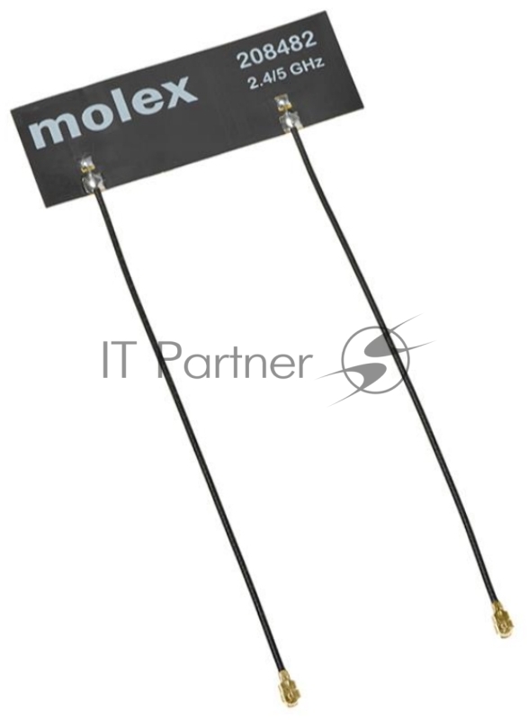 Антенна Wi-Fi 6 MIMO 2*2 (2.4/5/6 ГГц), FPCB на клейком основании, кабель 0.15m, U.FL разъём 208482-0150 Wi-Fi 6 MIMO 2*2 Antenna (2.4/5/6 GHz), FPCB, Stick Mount, Cable 0.15m, U.FL plug 208482-0150
