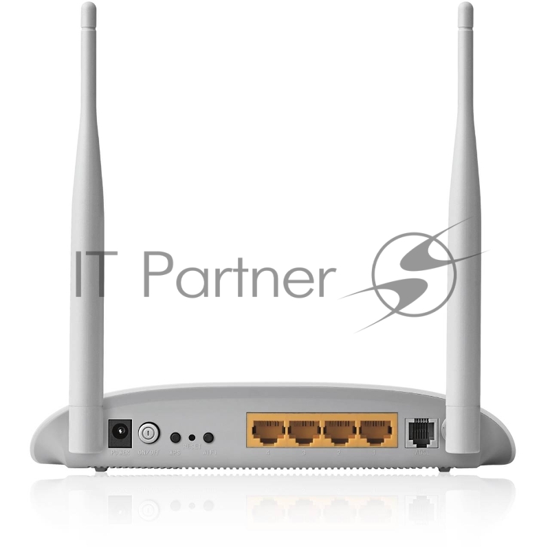 Сетевое оборудование TP-Link SOHO TD-W8961N(RU) 300 Мбит/с, 2T2R, ADSL2/ADSL+, Annex A, 4 порта 100 Мбит/с