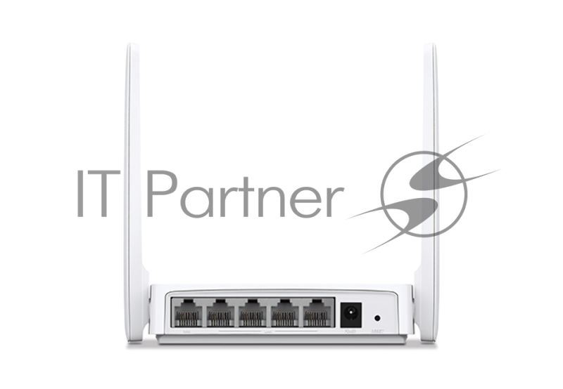 Маршрутизатор Mercusys MW305R Wi-Fi роутер 300 Мбит/с 2,4 ГГц, 1 порт WAN 10/100 Мбит/с + 4 порта LAN 10/100 Мбит/с, 2 фиксированные антенны