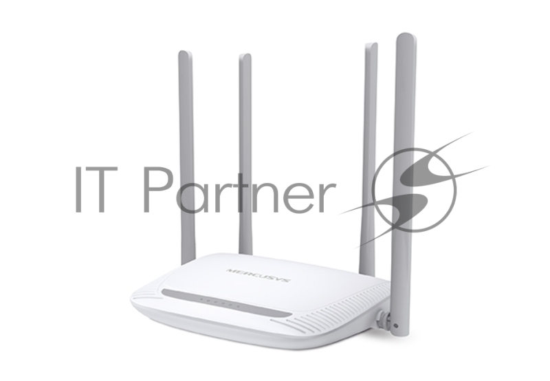 Беспроводный маршрутизатор Mercusys MW325R, 300Мбит/с, 4 порта 100 Мбит/с, 4 фиксированных антенны
