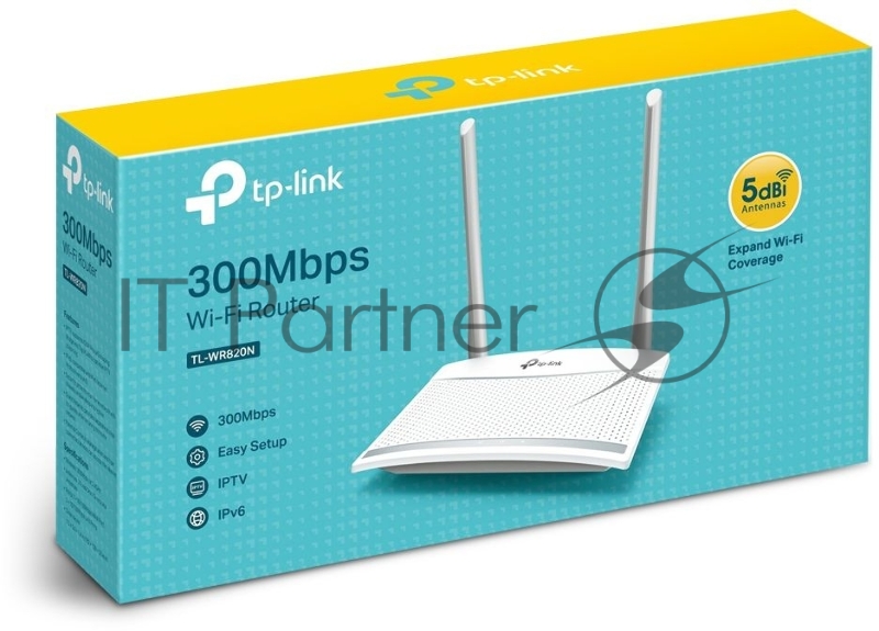 Роутер беспроводной TP-Link TL-WR820N N300 10/100BASE-TX белый