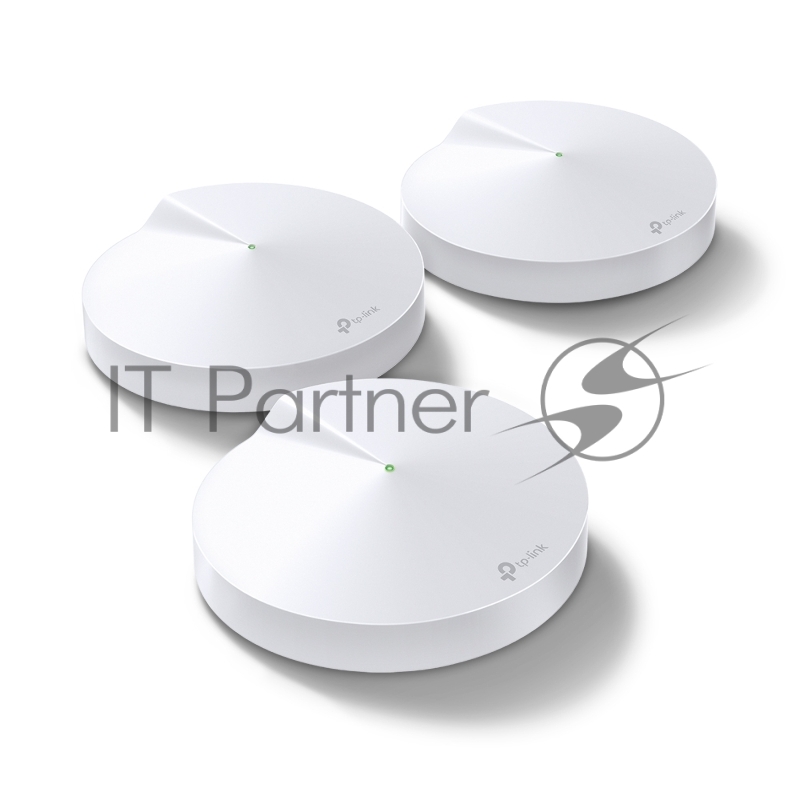 Маршрутизатор TP-Link TP-Link DECO M5(3-PACK) AC1300 Домашняя Wi-Fi система, чипсет Qualcomm, два диапазона (Dual-Band), поддержка стандартов 802.11ac/a/b/g/n, 717 МГц четырёхъядерный процессор, Bluetooth 4.2, 2 гигабитных порта Ethernet, 1 порт USB