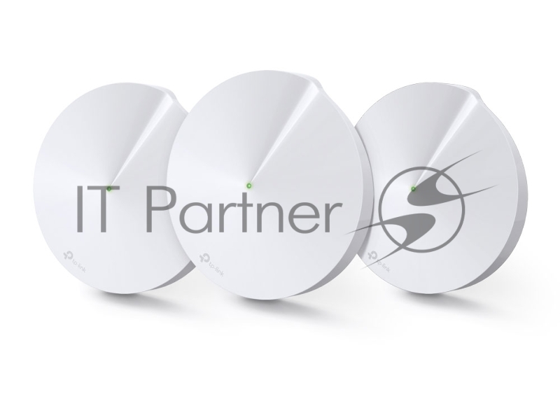 Маршрутизатор TP-Link TP-Link DECO M5(3-PACK) AC1300 Домашняя Wi-Fi система, чипсет Qualcomm, два диапазона (Dual-Band), поддержка стандартов 802.11ac/a/b/g/n, 717 МГц четырёхъядерный процессор, Bluetooth 4.2, 2 гигабитных порта Ethernet, 1 порт USB