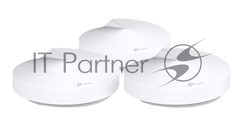 Маршрутизатор TP-Link TP-Link DECO M5(3-PACK) AC1300 Домашняя Wi-Fi система, чипсет Qualcomm, два диапазона (Dual-Band), поддержка стандартов 802.11ac/a/b/g/n, 717 МГц четырёхъядерный процессор, Bluetooth 4.2, 2 гигабитных порта Ethernet, 1 порт USB
