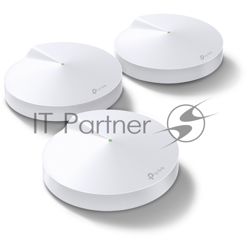 Маршрутизатор TP-Link TP-Link DECO M5(3-PACK) AC1300 Домашняя Wi-Fi система, чипсет Qualcomm, два диапазона (Dual-Band), поддержка стандартов 802.11ac/a/b/g/n, 717 МГц четырёхъядерный процессор, Bluetooth 4.2, 2 гигабитных порта Ethernet, 1 порт USB