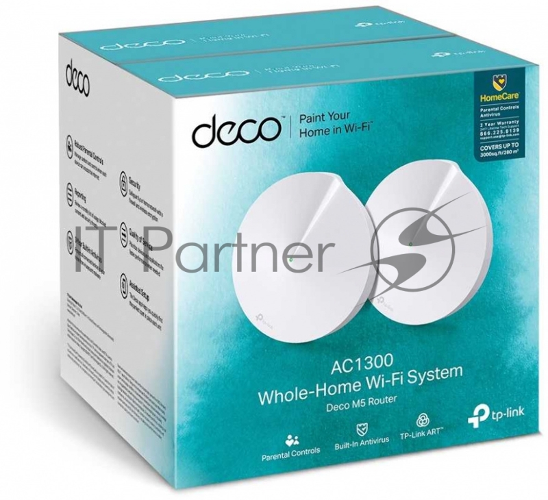 Домашняя Mesh Wi-Fi система TP-Link DECO M5(2-PACK) AC1300