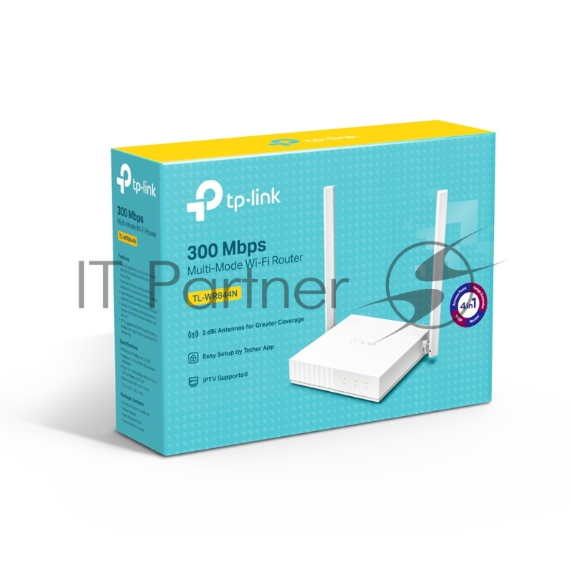 Роутер беспроводной TP-Link TL-WR844N N300 10/100BASE-TX белый