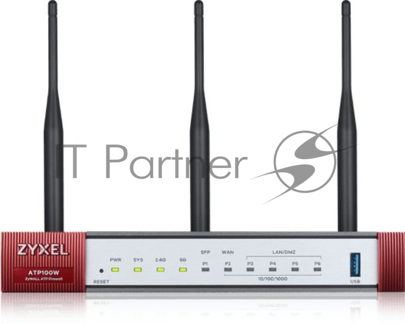 Сетевой экран Zyxel ZyWALL ATP100W (ATP100W-RU0102F) 10/100/1000BASE-TX/SFP