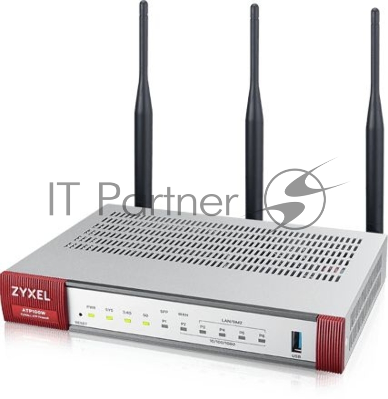 Сетевой экран Zyxel ZyWALL ATP100W (ATP100W-RU0102F) 10/100/1000BASE-TX/SFP
