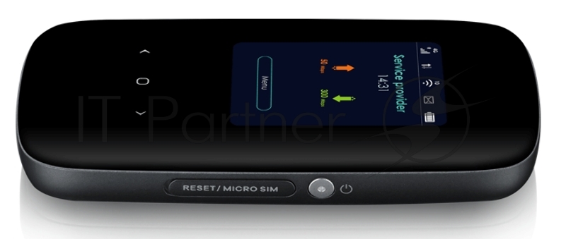 Портативный LTE Cat.6 Wi-Fi маршрутизатор Zyxel LTE2566-M634 (вставляется сим-карта), 802.11ac (2,4 и 5 ГГц) до 300+866 Мбит/с, поддержка LTE/4G/3G, цветной дисплей, питание micro USB, батарея до 10 ч