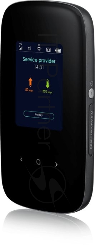 Портативный LTE Cat.6 Wi-Fi маршрутизатор Zyxel LTE2566-M634 (вставляется сим-карта), 802.11ac (2,4 и 5 ГГц) до 300+866 Мбит/с, поддержка LTE/4G/3G, цветной дисплей, питание micro USB, батарея до 10 ч