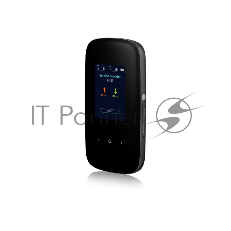 Портативный LTE Cat.6 Wi-Fi маршрутизатор Zyxel LTE2566-M634 (вставляется сим-карта), 802.11ac (2,4 и 5 ГГц) до 300+866 Мбит/с, поддержка LTE/4G/3G, цветной дисплей, питание micro USB, батарея до 10 ч