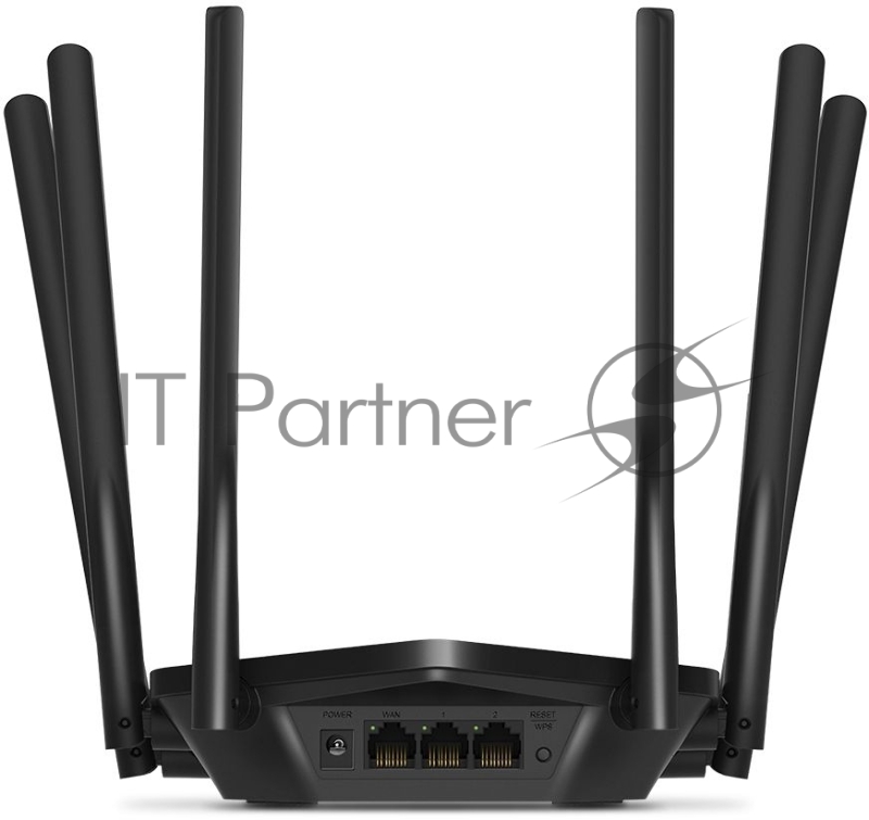 Роутер Mercusys AC1900 Wireless AC Gigabit Router, 600 Mbps at 2.4 GHz + 1300 Mbps at 5 GHz, 6×5dBi Fixed External Antennas with Beamforming, 2× G LAN Ports, 1× G WAN Port, Access Point Mode, 3X3 MU-MIMO, Parental Controls, Guest Network, Smart Conne