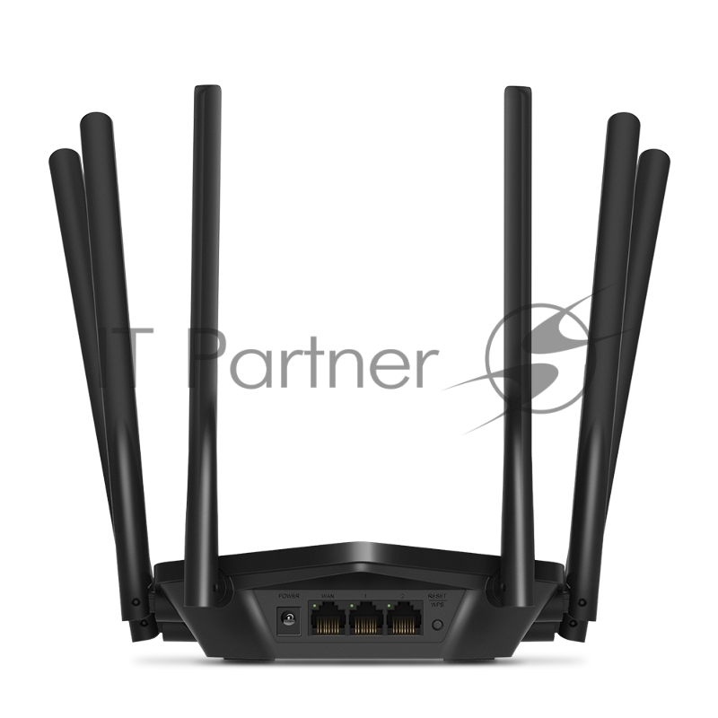 Роутер Mercusys AC1900 Wireless AC Gigabit Router, 600 Mbps at 2.4 GHz + 1300 Mbps at 5 GHz, 6×5dBi Fixed External Antennas with Beamforming, 2× G LAN Ports, 1× G WAN Port, Access Point Mode, 3X3 MU-MIMO, Parental Controls, Guest Network, Smart Conne