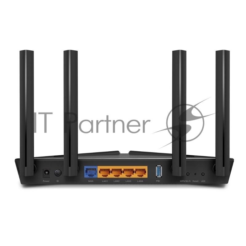 Роутер TP-Link AX3000 Dual Band Wireless Gigabit Router, Next-Gen Gigabit Wi-Fi 6, 2402Mbps at 5G and 574Mbps at 2.4G, Dual-Core Intel CPU, 1*USB 3.0 Port, 4 external antennas, support NitroQAM,OFDMA,MU-MIMO,Airtime Fairness,Beamforming, support Russ