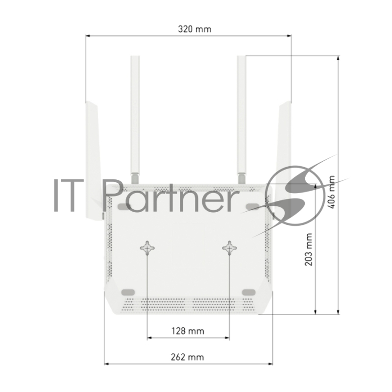 Роутер беспроводной Keenetic Giant (KN-2610)AC1300 10/100/1000BASE-TX/4G ready белый