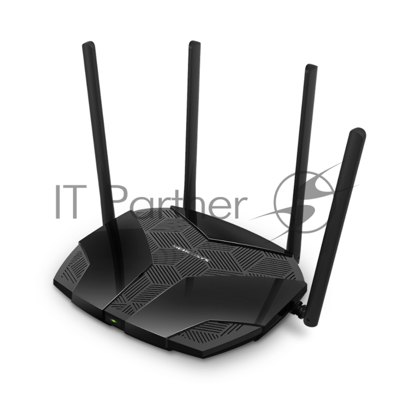 Роутер Mercusys MR70X AX1800 Dual-Band WiFi 6 Router, 574 Mbps at 2.4 GHz + 1201 Mbps at 5 GHz, 4× Fixed External Antennas, 3× Gigabit LAN Ports, 1× Gigabit WAN Port, 1024-QAM, OFDMA, Router/Access Point Mode, MU-MIMO, WPA3, TWT, BSS Color