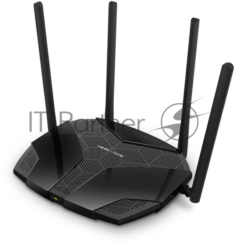 Роутер Mercusys MR70X AX1800 Dual-Band WiFi 6 Router, 574 Mbps at 2.4 GHz + 1201 Mbps at 5 GHz, 4× Fixed External Antennas, 3× Gigabit LAN Ports, 1× Gigabit WAN Port, 1024-QAM, OFDMA, Router/Access Point Mode, MU-MIMO, WPA3, TWT, BSS Color