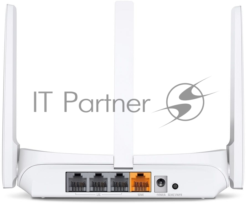 Роутер Mercusys MW306R 300 Mbps Multi-Mode Wireless N Router, 3 × Fixed External Antennas, 3× 10/100 LAN Port, 1× 10/100 WAN Port, 4 in 1- Access Point/Router/Range extender/WISP Mode, WPS/Reset Button, Parental Controls, Guest Network