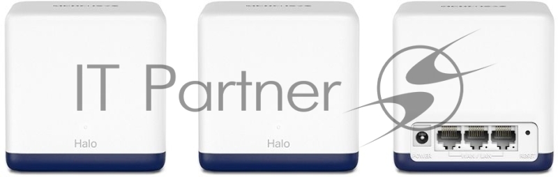 Система Mercusys MESH AC1900 Whole Home Mesh Wi-Fi System, 3× Internal Antennas, 3×GB ports (WAN/LAN) (3-pack)