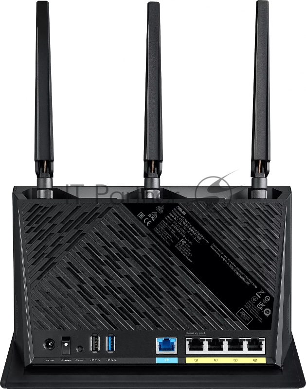 Роутер ASUS RT-AX86S // 802.11 a/b/g/n/ac/ax, до 861 + 4804Мбит/c, 2,4 + 5 гГц, 3 антенны, USB, GBT+2,5GBT LAN 90IG05F0-MO3A00