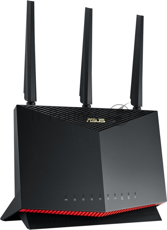Роутер ASUS RT-AX86S // 802.11 a/b/g/n/ac/ax, до 861 + 4804Мбит/c, 2,4 + 5 гГц, 3 антенны, USB, GBT+2,5GBT LAN 90IG05F0-MO3A00