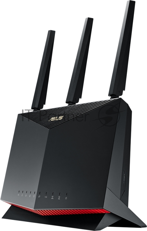 Роутер ASUS RT-AX86S // 802.11 a/b/g/n/ac/ax, до 861 + 4804Мбит/c, 2,4 + 5 гГц, 3 антенны, USB, GBT+2,5GBT LAN 90IG05F0-MO3A00