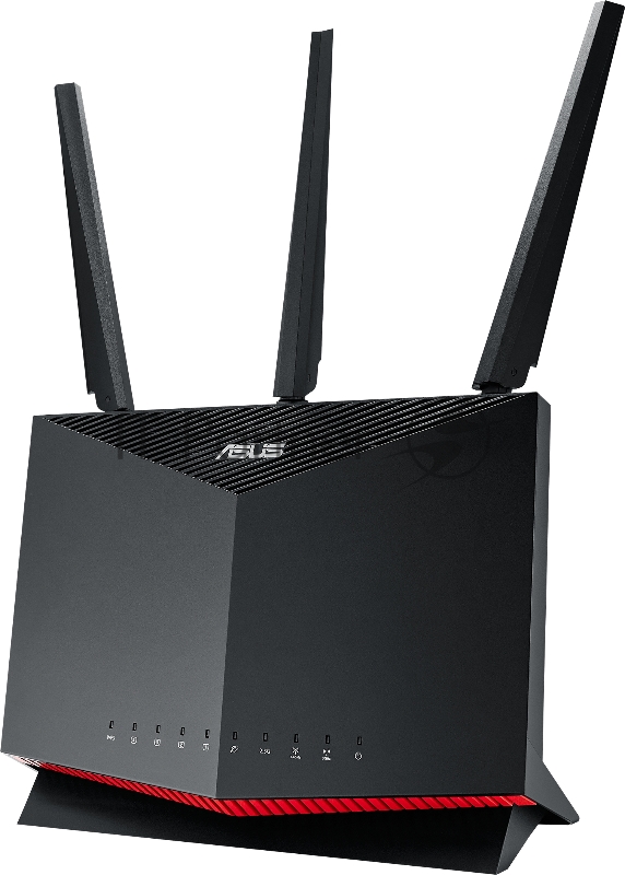 Роутер ASUS RT-AX86S // 802.11 a/b/g/n/ac/ax, до 861 + 4804Мбит/c, 2,4 + 5 гГц, 3 антенны, USB, GBT+2,5GBT LAN 90IG05F0-MO3A00