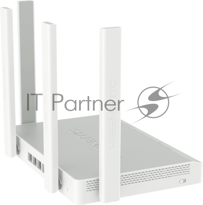 Гигабитный интернет-центр с Mesh Wi-Fi 6 Keenetic Sprinter (KN-3710)AX1800, 4-портовым Smart-коммутатором и переключателем режима роутер/ретранслятор