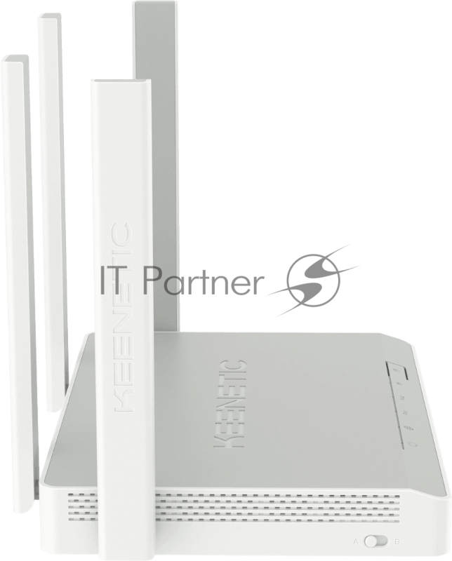Гигабитный интернет-центр с Mesh Wi-Fi 6 Keenetic Sprinter (KN-3710)AX1800, 4-портовым Smart-коммутатором и переключателем режима роутер/ретранслятор