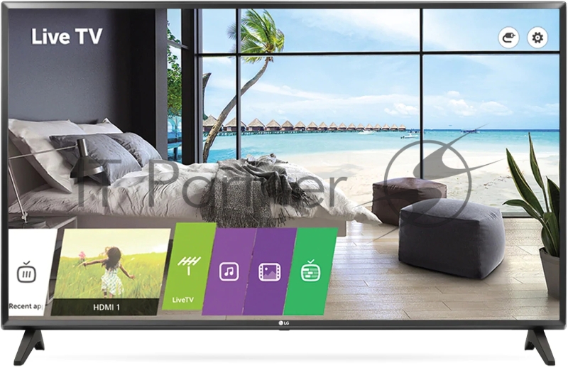 Телевизор LG 43 43LT340C, Коммерческий, FHD, 400cd/m2, Frame Rate 60Hz, Direct LED, DVB-T2/C/S2, Welcome Screen, Hotel Mode /PDM /Installer Menu, USB Auto Play back+, Self Diagnostics(USB), RS232, Audio Output 10W+10W, VESA 200x200mm, Black