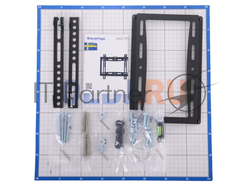 Кронштейн для телевизора Kromax IDEAL-5 черный 15-47 макс.40кг настенный фиксированный