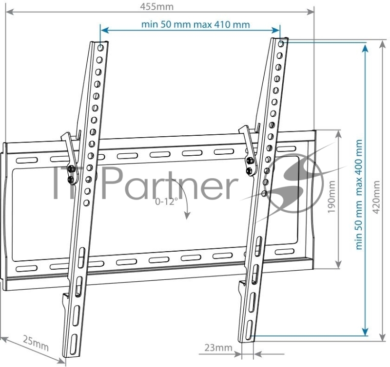 Кронштейн для телевизора Arm Media STEEL-4 черный 22-65 макс.35кг настенный наклон