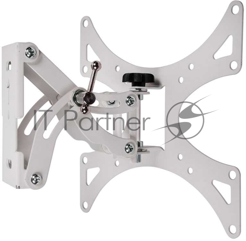 Кронштейн Arm media LCD-301 white, настенный для TV 15-37, max 30 кг, 2 ст св., нак. ±20°, пов. 180°, от ст. 82-150 мм, max VESA 200x200 мм.