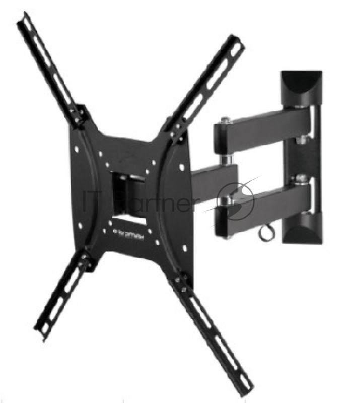 Кронштейн Kromax Optima-404 черный 15-55 настенный от стены 66.5-444мм наклон +5°/-12° VESA 400х40